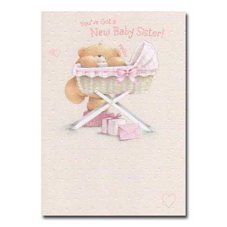 Youve Got a New Baby Sister Forever Friend Card